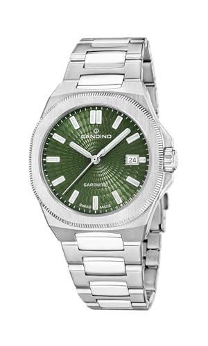 Candino Reloj Hombre C4799/3 Novedades Caja de Acero Inoxidable Plateado Correa de Acero Inoxidable Plateado