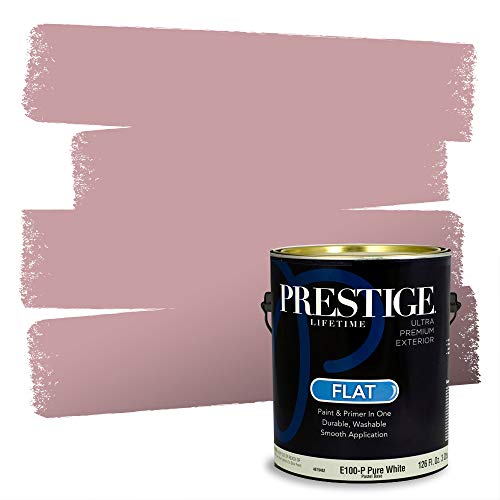 PRESTIGE Paints Exterior Paint and Primer In One, 1-Gallon, Flat, Comparable Match of Sherwin Williams* Rose Embroidery*