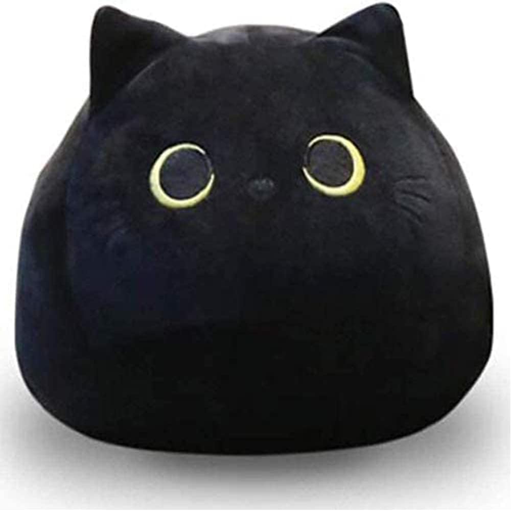Black Cat Stuffed Animal Plush Toy Creative Cat Shape Soft Pillow Toys Gifts Cute Dolls for Girlfriend Kids Baby Girls, 55cm/21.7in