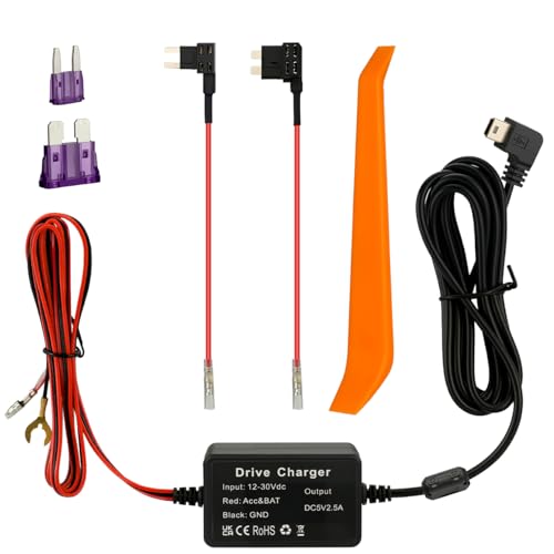 Hardwire Kit Compatible with Nextbase 522GW Dash Cam Mellbree Hardwire Kit for Dash Camera Compatible with Nextbase Dashcams 122 222 322GW 422GW 522GW 622GW Wire 5M
