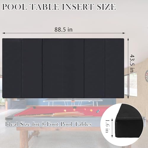 takor Billiard Pool Table Insert, Foam Pool Table Insert for Table Conversion, Convertible Dinning Table Insert, Table Cover (Black)