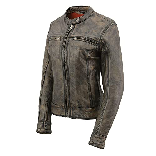 Image of Milwaukee Leather Women's 'Sporty and Elegant' Scooter Style Motorcycle Leather Rider Jacket