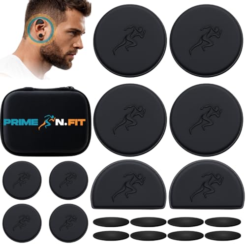 Prime.N.FIT Cauliflower Ear Magnets - 10 Ear Magnets + 8 Compression Reduction Discs Compression Earrings for Keloids Accessory Used After a Cauliflower Ear Draining Kit for Post Draining Compression