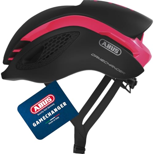 ABUS Rennradhelm GameChanger - Aerodynamischer Fahrradhelm mit optimalen Ventilationseigenschaften für Damen und Herren - Pink/Schwarz, Größe S