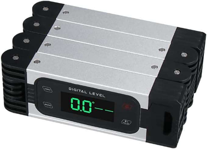Digital Display Aluminum Alloy Magnetic Folding Level - High-Precision Multi-Angle Measurement Tool with Backlit LCD & Strong Magnets（ 4 Folding Ruler）