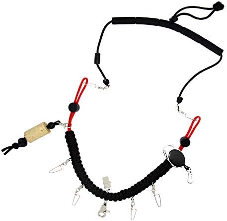 SAMSFX Fly Fishing Lanyard Braided Paracord Neck Strap Durable Lanyard