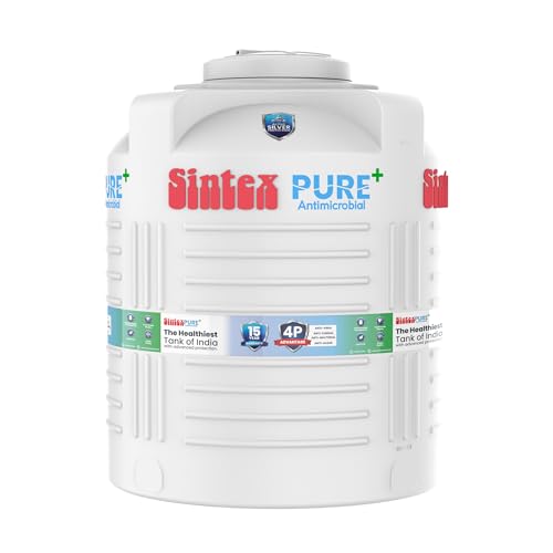 Image of Sintex Water Tanks | Sintex Pure Plus | 15 Years Warranty (White, 500 Liters)