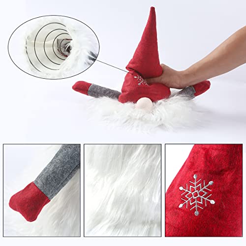 Sattiyrch Gnome Christmas Tree Topper With Snowflake, 24 Inch Large Swedish Gnome Christmas Tree Decor #TOP2