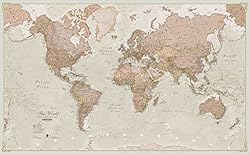 Large Antique World Map