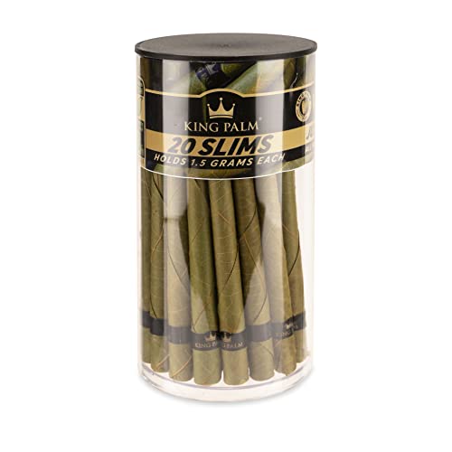 King Palm Slim Size Cones - (20 Rolls Total) - Natural Pre Roll Palm Leafs - Pre Rolled Cones - All Natural Cones - Corn Husk Filter - Preroll Cones - Cones With Filter - Organic Cones #TOP1