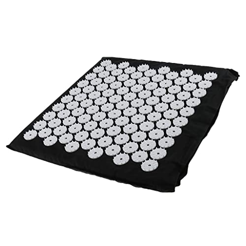 #N/a Acupresión/Acupresión Y Masaje (35,5 X 34,5 X 2 Cm) para Una Relajación Eficaz Y Alivio de La Tensión. Cojín de Silla de Acupresión para El Apoyo de, Negro