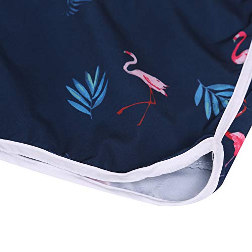 APTRO Short de banho feminino casual roupa de banho de praia secagem rápida cintura elástica, 13-fla
