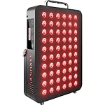 BestQool Red Light Therapy, Dual Chip Elite Grade LED Red Infrared Light Device with Near-Infrared Light 660nm 850nm High Power Red Light Therapy Panel at Home, Ideal for Body, Face, 105W (Black 60)