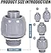 1-1/4 Liquid Tight Straight PVC Conduit Connector 2 Pack, Flexible Nonmetallic, UL Listed