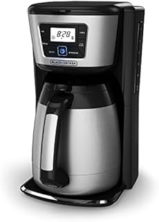 BLACK+DECKER 12-Cup Thermal Coffeemaker, Black/Silver, CM2035B