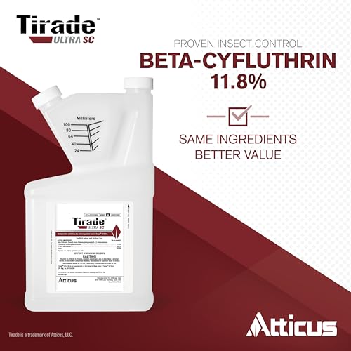 Tirade Ultra SC Insecticide by Atticus - Compare to The Leading Brand - Beta-Cyfluthrin Pest Control for Indoor and Outdoor Use (900 ML)
