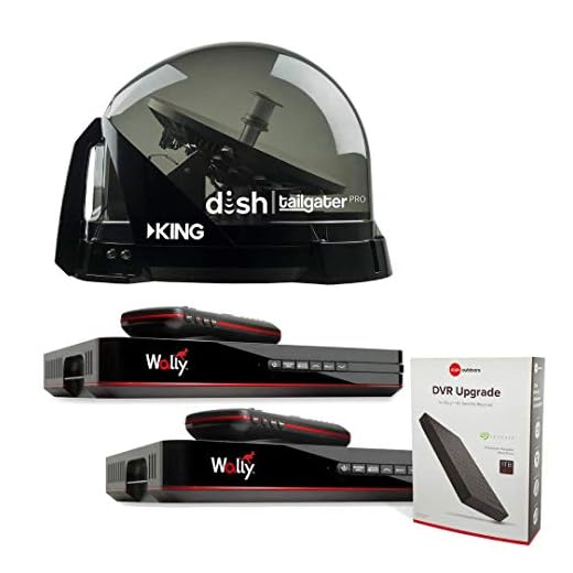 Dish DTP4900 Bundle Tailgater PRO Premium Satellite TV Antenna w/ 2 Wally Receivers & 1 DVR Upgrade