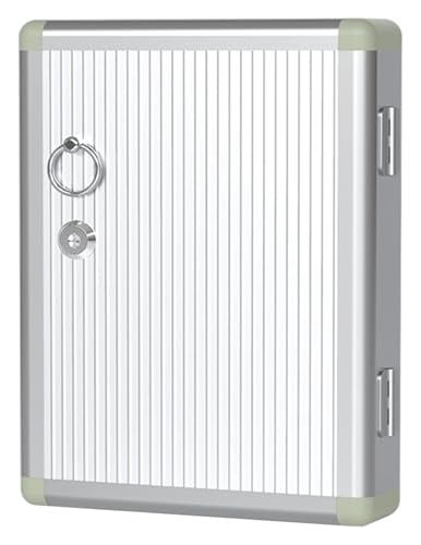 GJHGNFRDK Pared del gabinete de la Llave del Metal Seguro, Armario for Llaves de Pared Plateado 24-120 Puntas(48 bits)