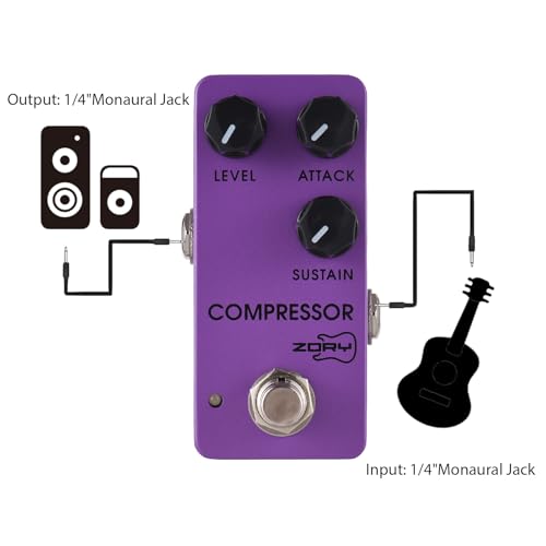 Pédale effet compresseur guitare électrique pour lisser le volume et le sustain - 6