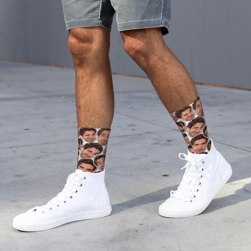 YDQHLQW Custom Face Socks with Picture Personalized Socks for Men, Women, Dog, and Cat Lovers Customized Gifts Made In USA