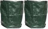Windhager 06779 Sac de Jardin, Sac de Jardin, pour déchets de Jardin, Sac à déchets de Jardin, Sac à Feuilles, Pliable, Peu encombrant, Vert, 200 g/m², diamètre 45 x 50 cm (Lot de 2)