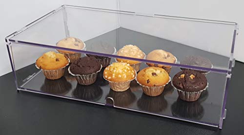 Nature's Path Clear Food-Safe Rectangular Flip-Top Bakery Display Case for Counters (Single Compartment, 36 Inches)