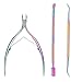 Produktbild upain Nagelhautentferner Nagelhautschieber Nagelhautzange Edelstahl Maniküre Set Nagelhaut Nippel Cuticle Nipper Pusher Cutter Scraper Trimmer für Hände Maniküre Zehennagel 3 Stück