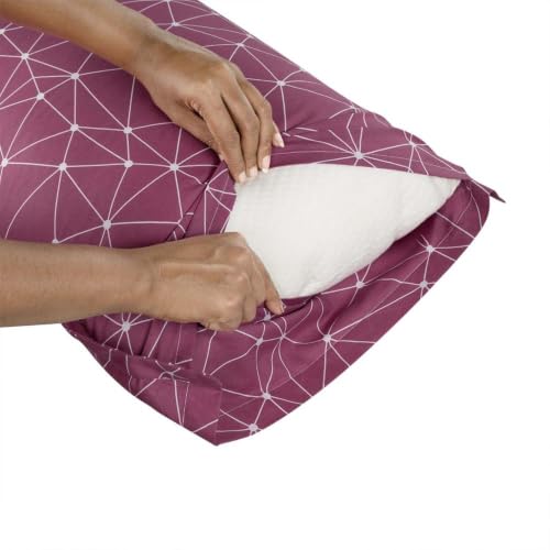 Image of Wakefit 100% Cotton Pillow Cover Set of 4 | 200 TC Soft & Breathable Pillow Cases | Standard Size 18 x 27 Inch | Skin Friendly, Durable & Gentle Machine Washable | Paula