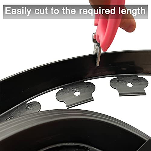 Landscape Edging Kit Black 20 Ft Lawn Edging Include 20 Spikes, Plastic Garden Edging Border For Landscaping, Flower Gardens, Lawn (Black 20Tf) #TOP2