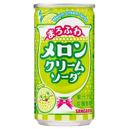 モモジロウ メロンソーダ サンガリア まろふわメロンクリームソーダ 190g×30本 缶 (炭酸飲料