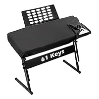 61 Tastatur Klavier Abdeckung für Klaviertastatur Klavierabdeckung Tastaturabdeckung Elektronische Klavier Staubschutz Digitalpiano Hüllen Koffer für Keyboards | Schwarz