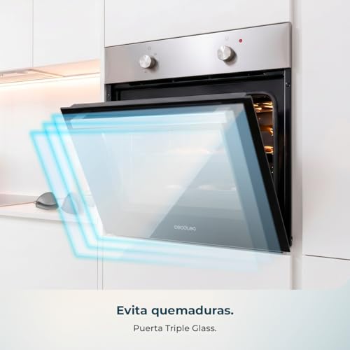 Miniatura 11 de Cecotec Horno Integrable Bolero Hexa C126000 Inox A Glovekit. 2800 W, 77 L De Capacidad, 4 Funciones, Steam Assist, Steam Easyclean, Cooling Fan, Triple Glass, Clase Energética A, Luz Interior