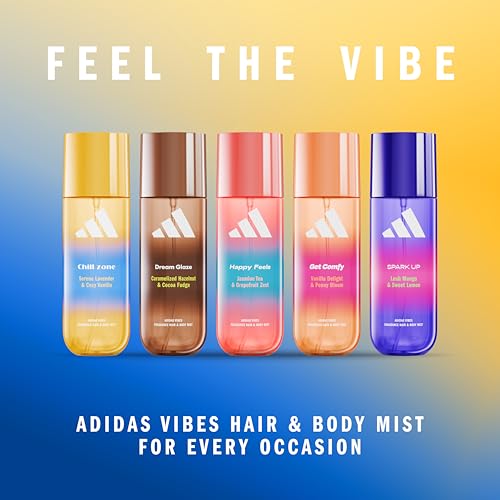 Image of adidas Vibes Chill Zone Fragrance Hair & Body Mist for Women, Mood-Boosting, Notes of Lavender & Vanilla, For Any Occasion, 7.9oz