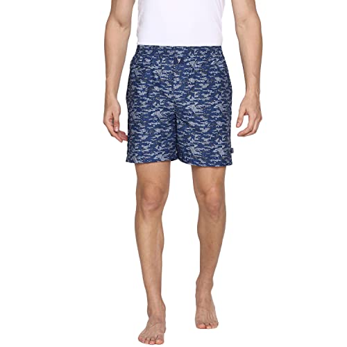 Image of Van Heusen Men Boxer Shorts- Pack of 2 | 100% Mercerized Cotton for Softer handfeel | Relaxed Fit | Dual Pockets | Superior Lustre | Slide Slits for Extra Ease of Movement | Fun Prints | Style 10112