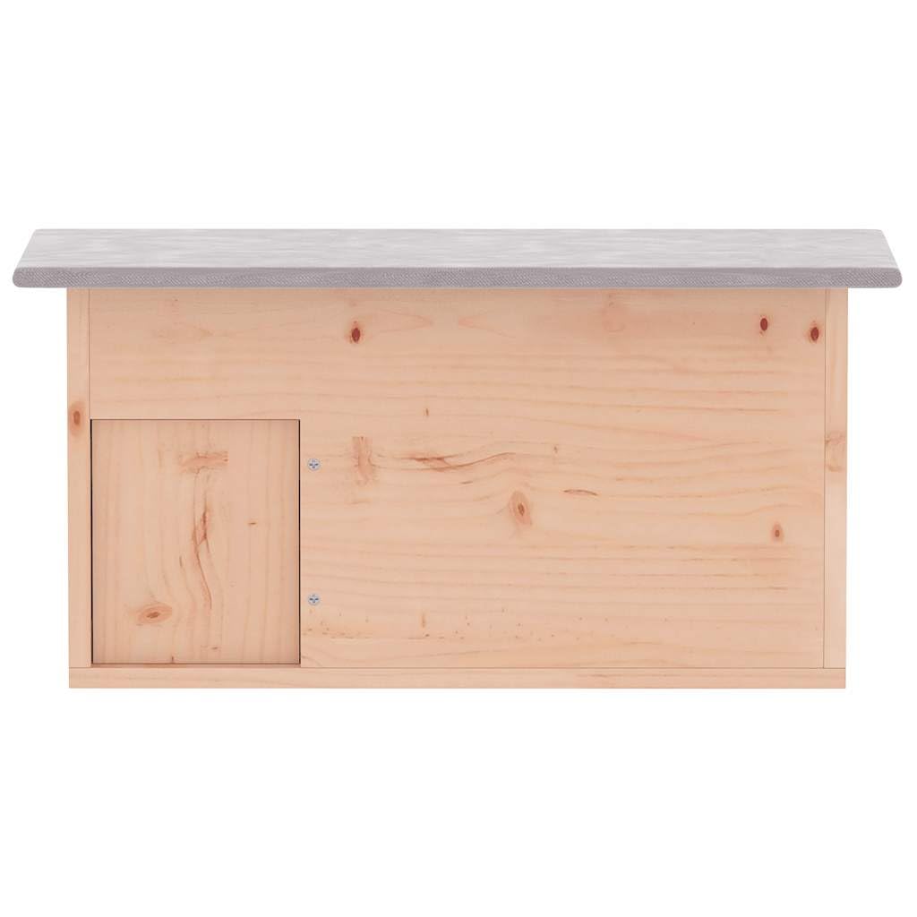 Igelhaus aus Tannenholz 45x33x22 cm, Wetterfestes Winterquartier mit Labyrinth-Eingang für den Garten, Haus für Igel und Kleintiere