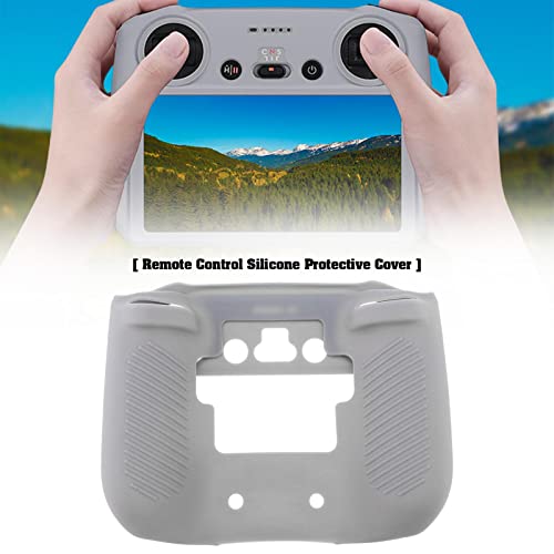 YINETTECH Remote Controller Silicone Case Compatible with Mini 3 Pro Scratch-Resistant Protective Cover Shell Anti-Slip Drone Remote Control Accessories Grey - Image 2