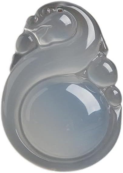 Natural agate pendant Carved Gourd Pendant, Translucent Green, Traditional Asian Style, Good Luck Feng Shui Amulet,