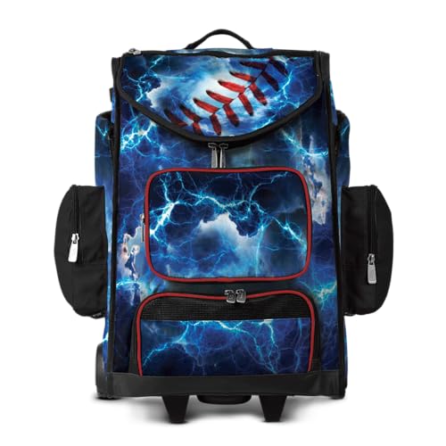 Boombah Ultrapack Hybrid Rolling Bat Bag - Wheeled & Backpack Version - The Natural Black/Red/White