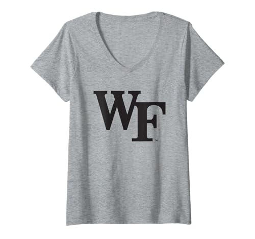 Womens Wake Forest Demon Deacons Icon Logo Officially Licensed V-Neck T-Shirt
