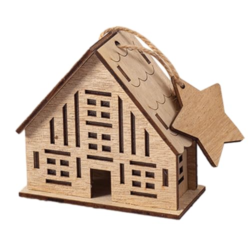 Design accattivante: progettato con l'aspetto di un villaggio in miniatura, questo articolo presenta stile a graticcio, ideale per l'arredamento del paesaggio invernale su davanzali o scaffali, creando un ambiente accogliente per le vacanze