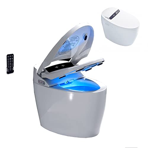 Smart Bidet Toilet with Integrated Dual Flush with Remote Control Elongated One Piece Smart Toilet with Advance Bidet Drying Hot Type Hip Cleaning Smart Bidet Toilet with Integrated Dual Flush with Remote Control Elongated One Piece Smart Toilet with Advance Bidet Drying Hot Type Hip Cleaning