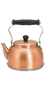 Amazon | 新光金属 IH-3517 純銅 IH対応 鎚目入り ケトル 2.3L やかん