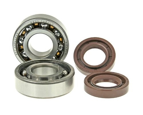 Cigüeñal Stage6 De Almacenamiento Grandes lity, Incluye Grandes lity Onda Resistente al Anillos para Derbi Senda, Polímero Jaula (SKF 6204/TN9 de C3) (Off