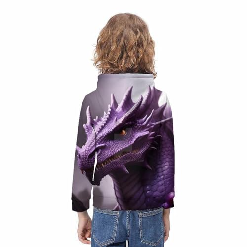 Sweat à capuche Dragon pour enfants de 8 à 10 ans - 3