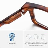 Eyekepper Zestaw 5 par okularów do czytania dla kobiet i mężczyzn z dużymi kwadratowymi szkłami i zawiasami sprężynowym +2.75