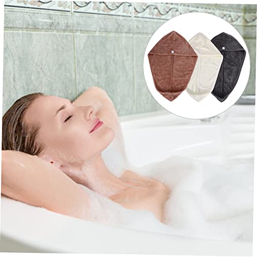 WOONEKY 3 Pçs Coral Velo Chapéu De Cabelo Seco Toalha De Fitness Toalhas De Ginásio Toalha De Cabelo