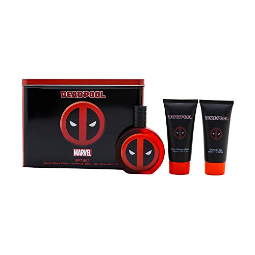 Marvel Deadpool 3pc Tin 3.4 EDT, 3.4 SG, 3.4 ASB
