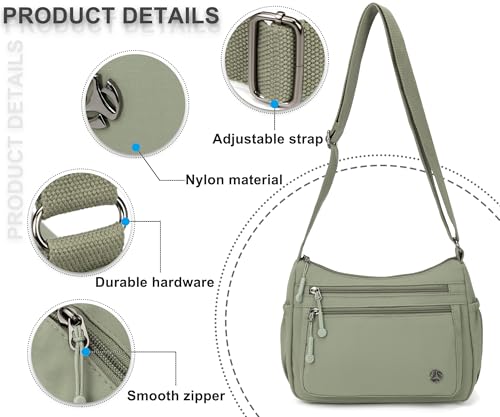 Casual Crossbody Bag with Anti Theft Pocket - Women Lightweight Water-Resistant Purse Bag4
