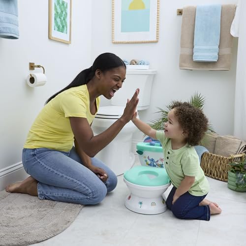 Miniatura 10 de Bright Starts, Disney Baby Stitch My Size Orinales Infantiles, Orinal Bebé 2 En 1 Con Sonido De Descarga, Asiento Extraíble Y Pegatinas, Para Niños Desde 18 Meses