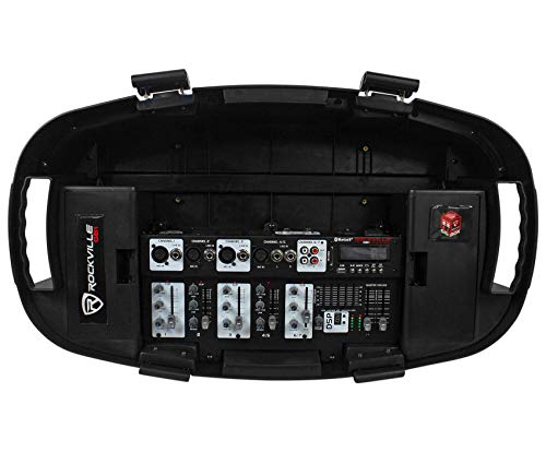 Rockville GB1 Portable Powered PA System DJ Package #TOP18